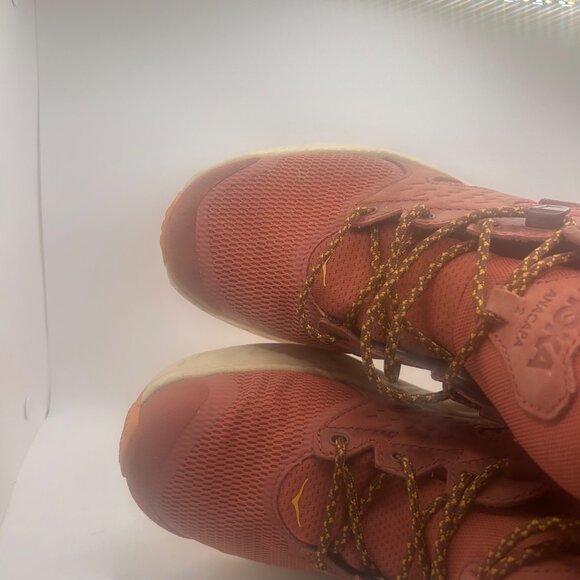 Hoka One One Kaha 2 GTX Waterproof Hiking Boot Hot Sauce / Shifting Sand 9b - Picture 9 of 12